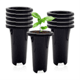 thumbnail image 1 of 10Pcs Plastic Deep Plant Nursery Pots, Thick Stable Tall Tree Pots, Reusable Tall Seedling Plant Container Pots, Deep, 1 of 7