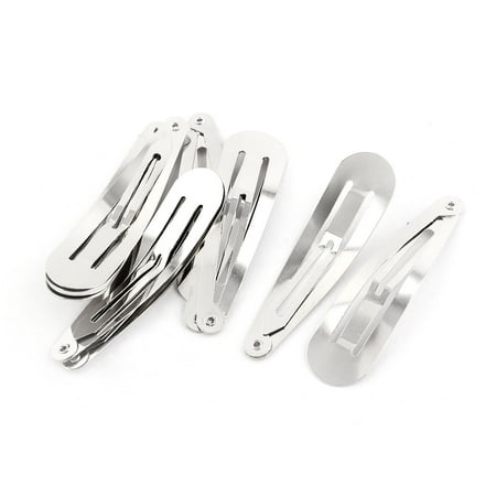 Bendy Snap Hair Clips Hairstyle Barrettes Hairpins Silver Tone 8.8cm Long