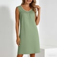 thumbnail image 2 of BUIGTTKLOP Nightgowns for Women Tank Sleeveless Night Gowns Lace Button Sleep Dress House Dress with Pockets, 2 of 6