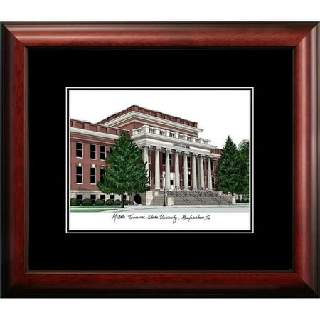 Middle Tennessee State University Framed - Campus Images TN999A 14 x 18 in. Middle Tennessee State University Academic Satin Mahogany Framed Lithograph