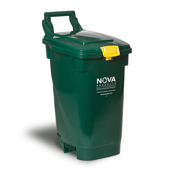 Nova Products 13 Gallons (57L) Organic Bin - Retail Sticker & Custom, Composting Solution for Organic Waste, Food Waste Collection Compost Bin, Perfect for Home or Office Use - (Made in Canada)