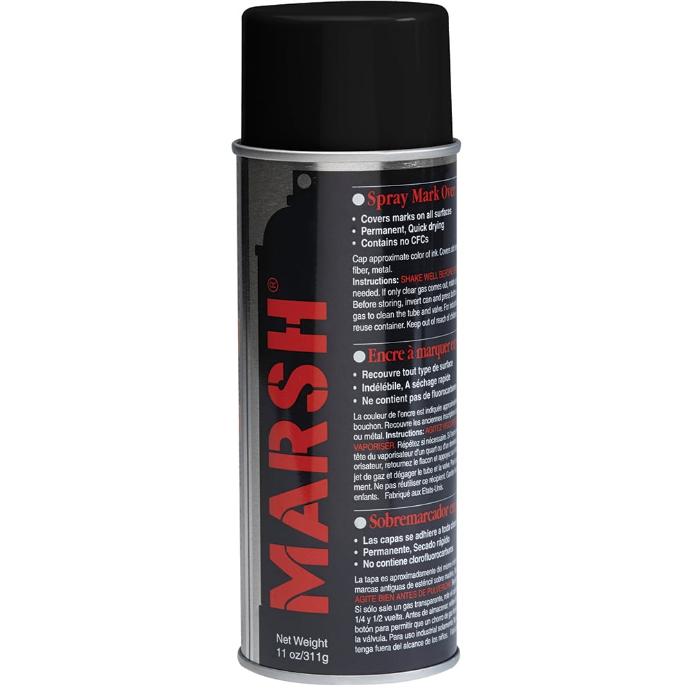 Marsh Spray Stencil Ink Black 12/Case STSBLK