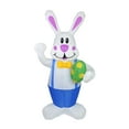 thumbnail image 6 of 5.9 FT Easter Inflatable Decorations Standing Bunny Holding Egg,Easter Blow-up Yard Decorations, Build-in LED Lights, Easter Inflatable Decor for Holiday Party, Indoor, Lawn, 6 of 6