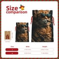thumbnail image 3 of Naloa Dapper Cat in Sunglasses Drawstring Christmas Bags, 3D Xmas Gift Bags, Christmas Wrapping Bags, Xmas Goodie Bags, Treat Pouch Bags, Party Favor Bags-Small, 3 of 9