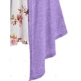 thumbnail image 4 of Camiseta Irregular Diseño Impreso Floral Tamaño Grande Rosegal  Mangas largas de talla grande, 4 of 5