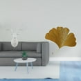 thumbnail image 2 of Escultura de pared con cabeza de ciervo de resina bohemia y hojas de ginkgo de hierro forjado, decoración abstracta coleccionable para montar en, 2 of 8