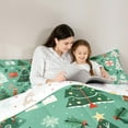 thumbnail image 5 of Manfei Kids Merry Xmas Theme Full Size Comforter Sets, Gingerbread Christmas Tree Bedding Comforter Set, Snowflakes Gifts Bedding Sets, Breathable Home Decor, Reversible 3-Piece, 5 of 8