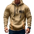 thumbnail image 1 of Sudadera con capucha para hombre, informal, con estampado, deportiva, de manga larga, blusa de poliéster, 1 of 4