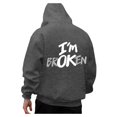 thumbnail image 6 of CONZONE Men's Hoodies Long Sleeve Pullover Hoodie for Men Letter Graphic Y2K Hooded Sweatshirts With Pocket, 6 of 7