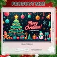 thumbnail image 2 of Neon Light Christmas Banner Christmas Tree Merry Christmas Display Colorful Ornaments Snowflake Pattern Xmas Backdrop for Christmas Party New Year Celebration Holiday Gathering, 2 of 9