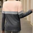thumbnail image 6 of Weardear Women's Color Block Long Sleeve Tunics Tops Casual Crew Neck Shirts Loose Fit Blouses, 6 of 7