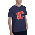 thumbnail image 2 of Calgary Flames Fashion Men'S Short Sleeve T-Shirt Navy Blue X-Large, 2 of 5