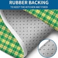thumbnail image 4 of Green Yellow Checkerboard Checkered Pattern Bathroom Rugs Sets 3 Piece,Toilet Cover Set,Absorbent Non Slip Bathroom Mats Sets with U-Shaped Contour Rug Toilet Rug Set, 4 of 5
