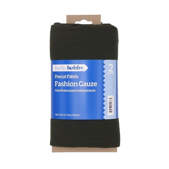 Hello Hobby 48” x 72” 100% cotton cotton gauze 2 yard precut fabric, Olive, 48" wide for sewing & crafting