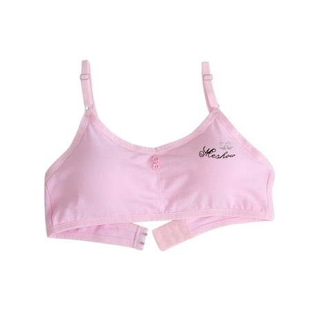 

Wuffmeow Teen Girls Underwear Soft Padded Cotton Bra for Yoga Sports Running Bra 12-18Y