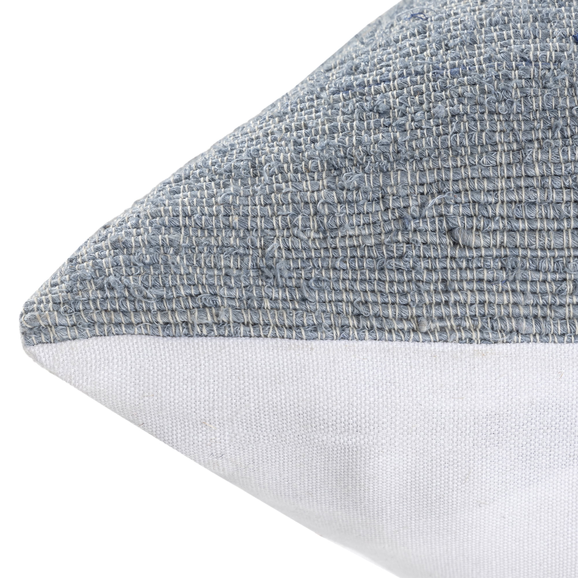 Harlow Hill Irving 24" x 24" Striped Linen Blend Adult Decorative Throw Pillow Cover, Blue/Ivory