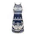 thumbnail image 3 of FASHIONWT Women Natural Waistline Short Summer Sleeveless Halter Dress, 3 of 8