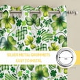 thumbnail image 6 of St. Patrick's Day Kitchen Curtains Window Panels, Lucky Shamrocks Spring Country Leaves Insulated Window Treatment Curtain, Grommet Curtains for Bedroom/Living Room/Bathroom, 2 Piece 52"Wx84"L, 6 of 8