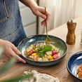 thumbnail image 5 of 10 Inch Large Ceramic Salad Bowl, 50 Ounce Green Serving Bowl for Kitchen, Microwave Dishwasher Safe, 5 of 8