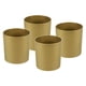 thumbnail image 1 of Uxcell 6" Maceta de plástico redonda para flores, contenedor para interior y exterior, paquete de 4 en dorado, 1 of 1