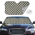 thumbnail image 2 of Kdxio Daisy Plaid Black Print Windshield Sun Shade,UV Rays and Sun Heat Protection,Sunshade for Car Windshield,Car Shade Front Windshield - Small, 2 of 6