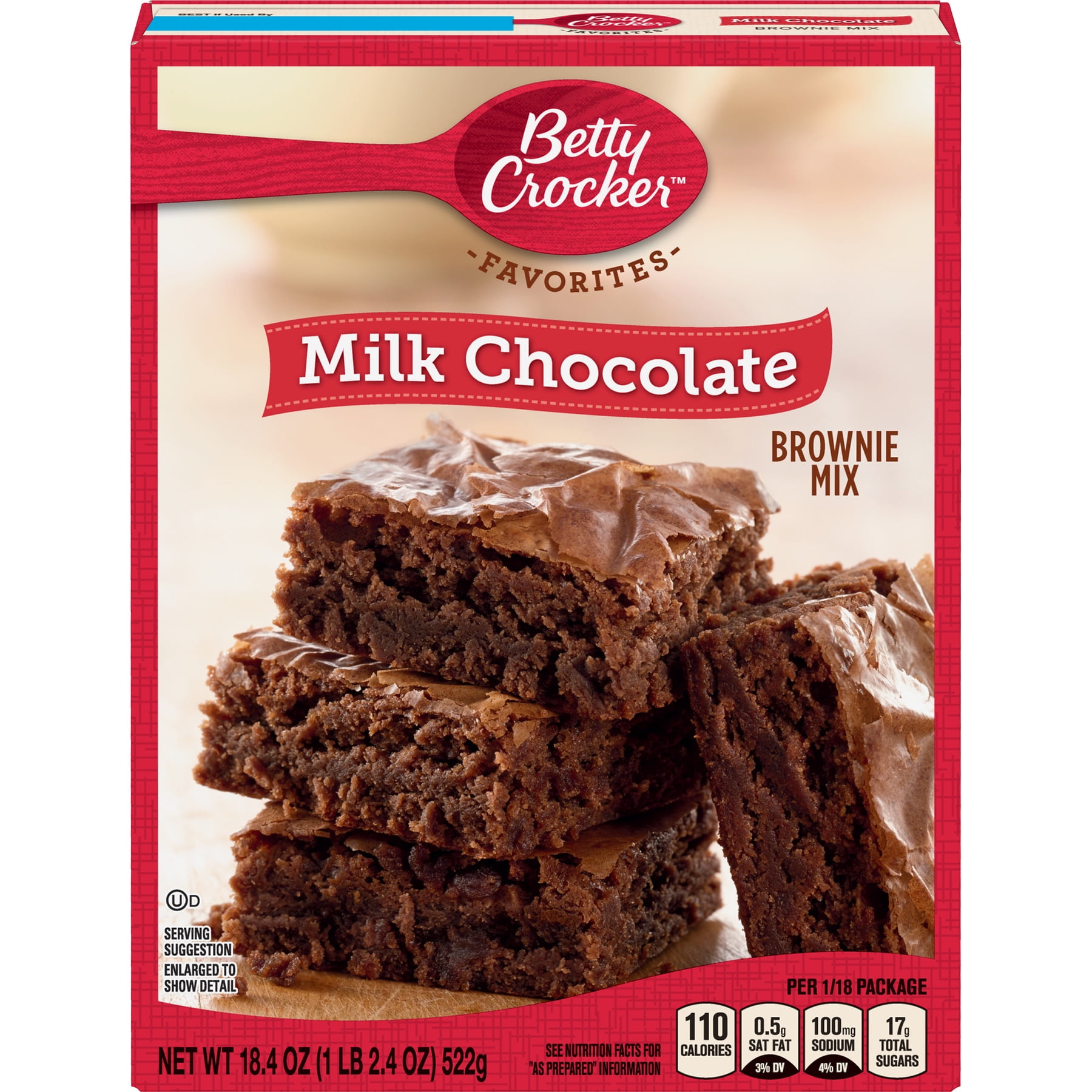 Betty Crocker Milk Chocolate Brownie Mix Family Size, 18.4 oz - Walmart