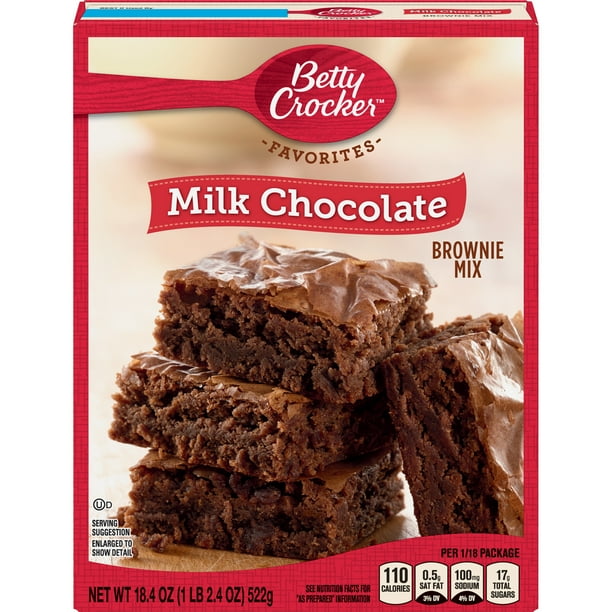 Betty Crocker Milk Chocolate Brownie Mix Family Size, 18.4 oz Walmart
