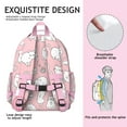 thumbnail image 4 of Floral Cat Design Backpack - Waterproof Fabric & Chest Strap for Secure Fit, 4 of 4