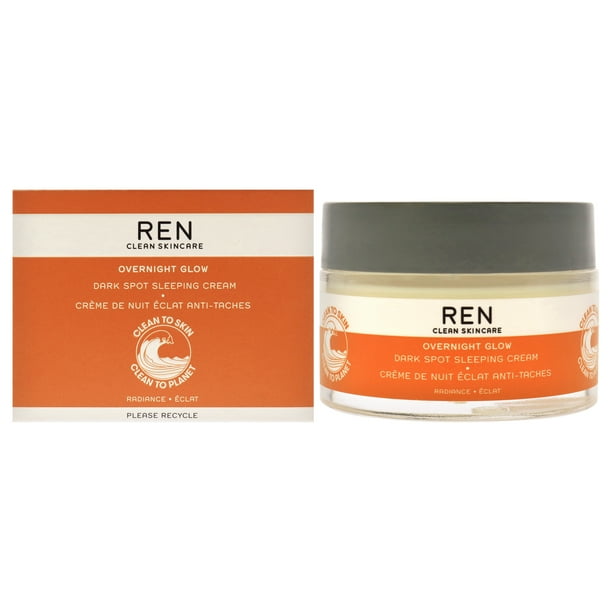 Manchas oscuras que brillan durante la noche de REN para unisex - Crema de 1,7 oz