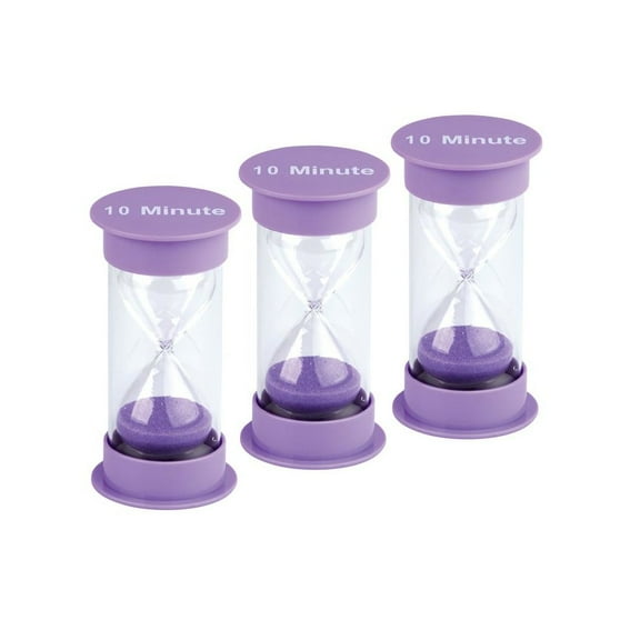 Teacher Created Resources Sand Timer, Medium, 10 Minute, Pack of 3