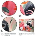 thumbnail image 3 of Designart "Among Palms Pink and Black Gorillas" Animals Framed Wall Art Decor - Modern Pink Gorilla Entryway Framed Wall Art Print, 3 of 6