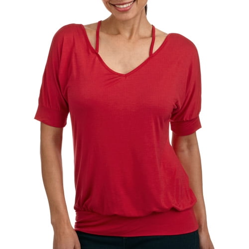 womens plus banded bottom tops