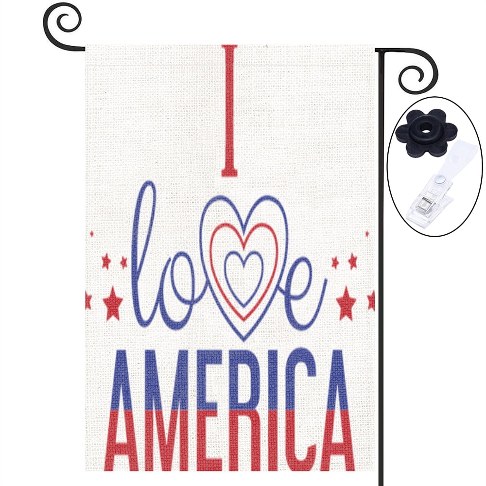 4Th Of July Yard Flag, 4Th Of July Garden Flags 12X18 inch Double Sided