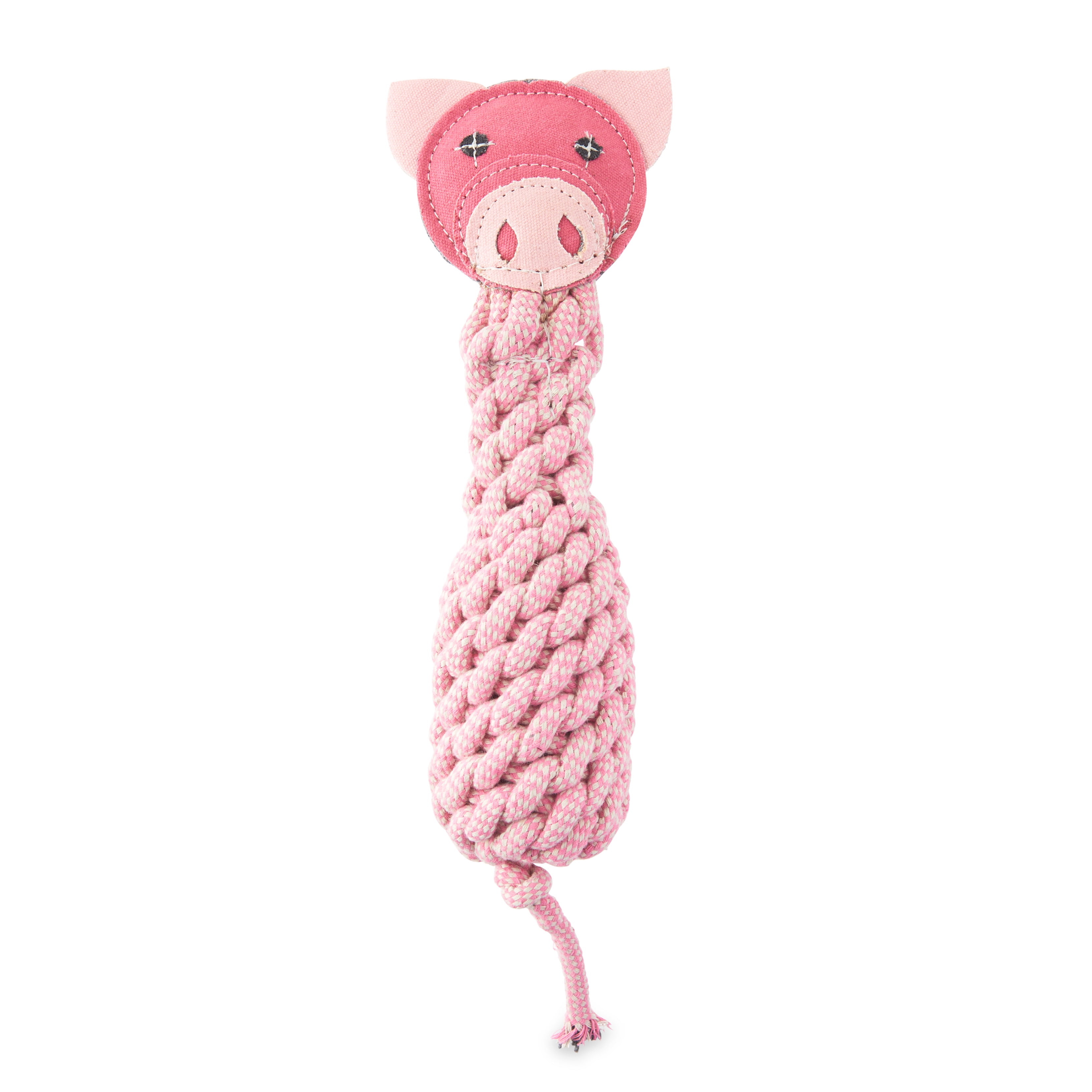 Vibrant Life Tough Buddy Rope Pig Dog Toy with Replaceable