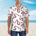 thumbnail image 4 of Lsque Red Snake pattern Hawaiian Shirt for Men, Unisex Summer Beach Casual Short Sleeve Button Down Shirts-X-Large, 4 of 9