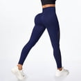 thumbnail image 2 of WAYUTE Womens Leggings Tummy Control Non See Through Seamless Push up Solid Color Stretchy Fit Trousers for Gym Fitness S, 2 of 3