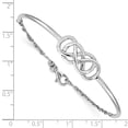 thumbnail image 3 of Auriga Fine Jewelry 925 Sterling Silver Rh-plated Double Infinity Symbol Bangle for Women, 3 of 6