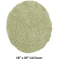 thumbnail image 3 of Better Trends 18"x20" Premium Toilet Lid Cover 100% Cotton Tufted Bathroom Rug Water Absorbent Reversible Machine Washable Sage - Edge Collection, 3 of 4
