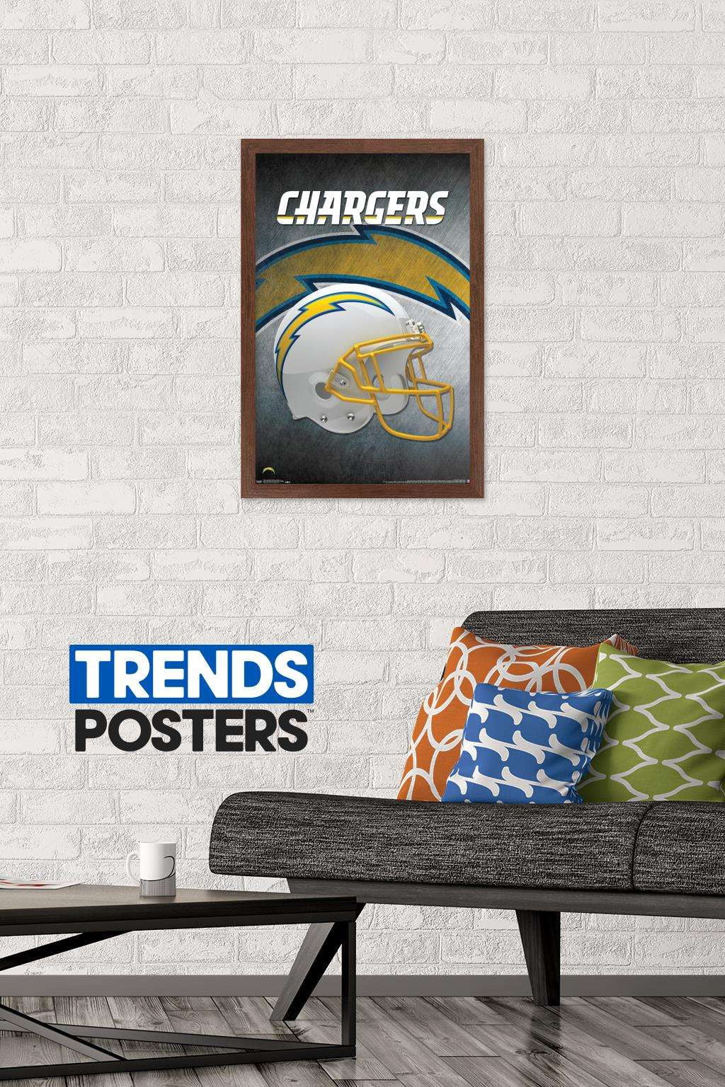 NFL Los Angeles Chargers - Helmet 19 Wall Poster, 14.725" x 22.375", Framed
