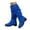 Blue, variant on Women's Slouchy Knee High Boots Wide Calf Suede Block Low Heel Knee Length Booties