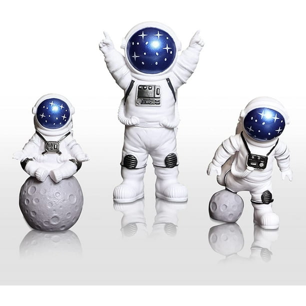 Modelo en miniatura de decoración de astronauta moderno, estatua de astronauta espacial, figuras creativas, manualidades, decoración del hogar/sala de estar/oficina/habitación de niños