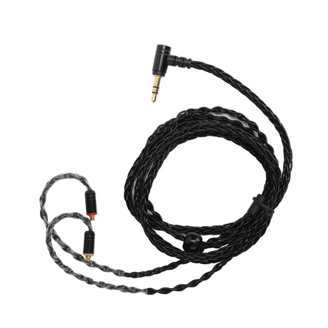 Cable de repuesto para auriculares Bling Bling 3,5 mm compatible con Shure SE215 SE535 SE846 UE900 color negro