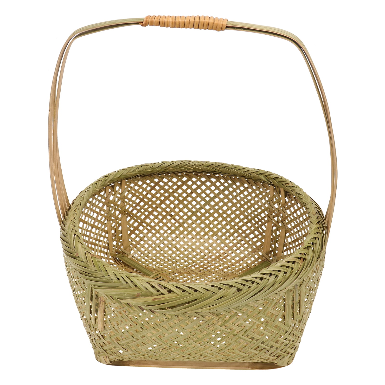 Basket Woven Picnic Wicker Fruit Baskets Storage Bread Flower Rattan