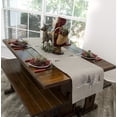 thumbnail image 5 of Embroidered Christmas Reindeer Scene on Light Grey Rectangle Table Runner, Dresser Scarf  (16" x 33" / 67"), 5 of 5