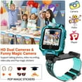 thumbnail image 6 of Eurhowing GPS SmartWatch, 4G Kids Phone Watch with 2 Way Video Call, Real-Time Location, SOS, Voice Chat, HD Touch Screen, Dual Camera, Gifts for Boys Girls Age 3-15, Green, 6 of 10