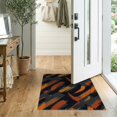 thumbnail image 2 of ODIKA 2'x3' Washable Doormat Asymmetric Block Interlocking Mid Century Abstract Brushstroke Refined for Entryway, Kitchen, Laundry Room, Non-Slip, Low Pile, 2 of 7
