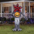 thumbnail image 2 of Demogorgon inflable de Halloween con diseño de gemelo con linterna Jack O', 2,1 m, 2 of 3