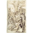 thumbnail image 2 of Sebastiano Ricci 10x14 Black Ornate Wood Framed Double Matted Museum Art Print Titled: David Declines King Saul's Weapons (1684), 2 of 5