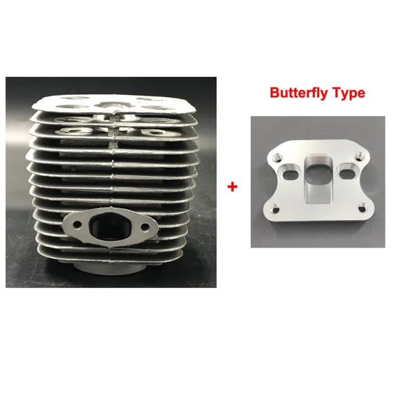 CDHPOWER YD100 Cylinder 50MM & Dio Reed Valve Kit Block Combo(Butterfly Type) - Gas Motorized Bike