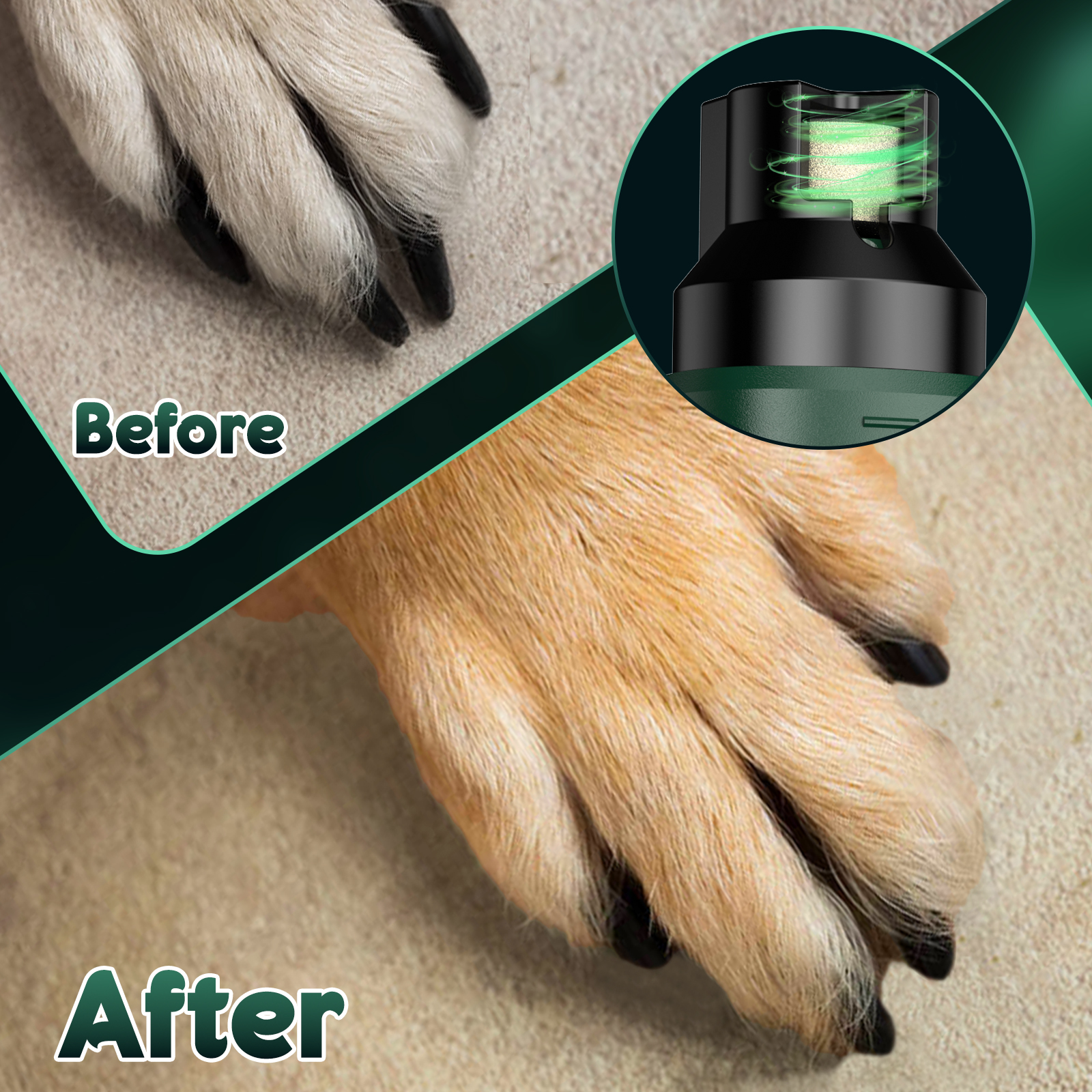 LAKWAR Dog Nail Grinder with LED Light photo 8